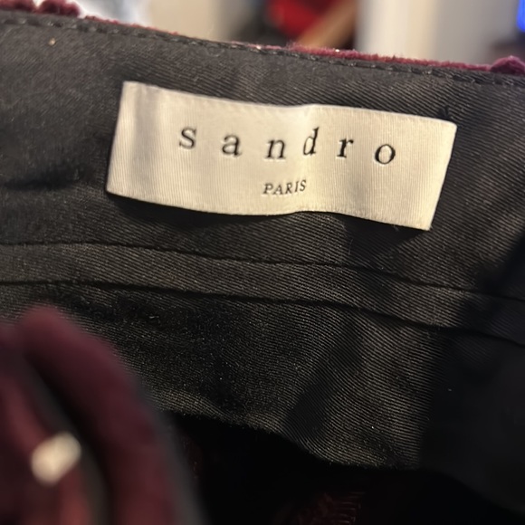 Sandro corduroy wide leg ribbed pants - Picture 3 of 3